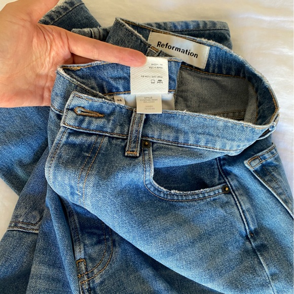 Reformation Cynthia High Rise Relaxed Denim Jeans 26 - Picture 6 of 8
